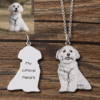 Engraved 925 Sterling Silver Custom Pet Photo Necklace Or Keychain - Image 3