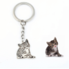 Engraved 925 Sterling Silver Custom Pet Photo Necklace Or Keychain - Image 5