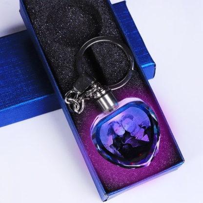 K9 Crystal Light Up Keychain With Personalized Photo - Image 2
