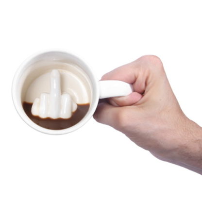 Creative 3D Funny Middle Finger Coffee Mug