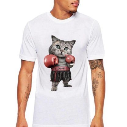Hilarious Boxing Kitty Cat Unisex T-Shirt - Image 2