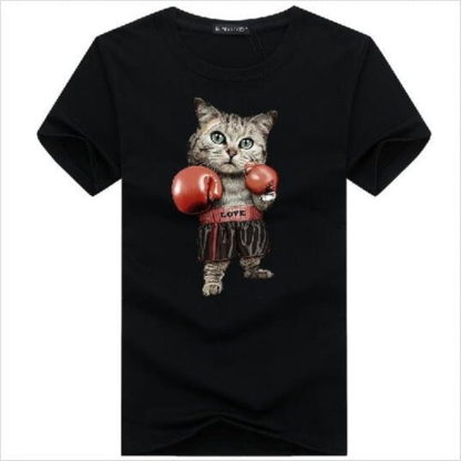 Hilarious Boxing Kitty Cat Unisex T-Shirt - Image 5